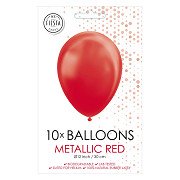 Ballonnen Pearl Rood 30cm, 10st.
