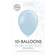 Luftballons Pearl Hellblau 30cm, 10 Stk.