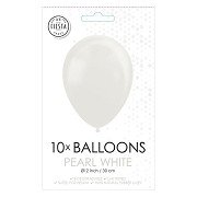 Luftballons Perlweiß 30cm, 10 Stk.