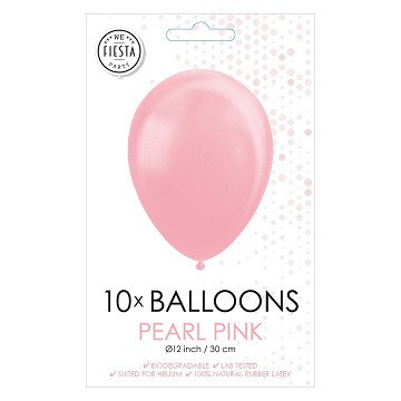 Ballonnen Pearl Roze 30cm, 10st.