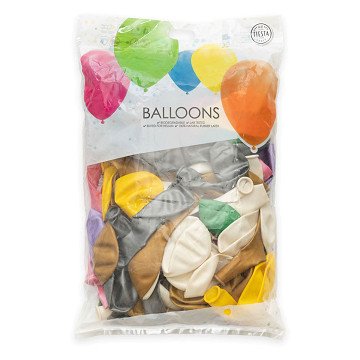 Luftballons Metallic Pearl Mix Farben 30cm, 100 Stk.