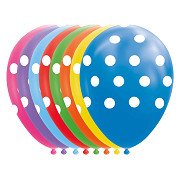 Balloons Dots Mix Colors 30cm, 8pcs.