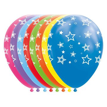 Luftballons Sterne Mix Farben 30cm, 8St.