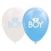 Balloons Son Baby Blue/White 30cm, 8pcs.