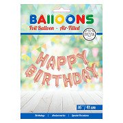 Folienballon Text Happy Birthday Roségold