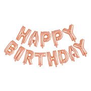 Foil Balloon Text Happy Birthday Rose Gold