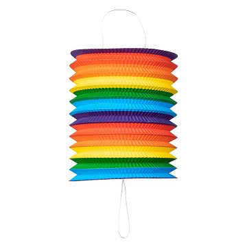 Papieren Lantaarn Regenboog, 16cm