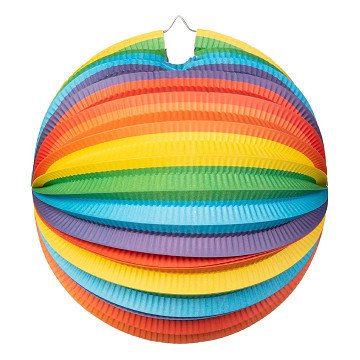 Papierlaterne rund Regenbogen, 25cm