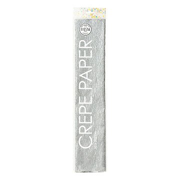 Crepe paper Silver, 50x250cm
