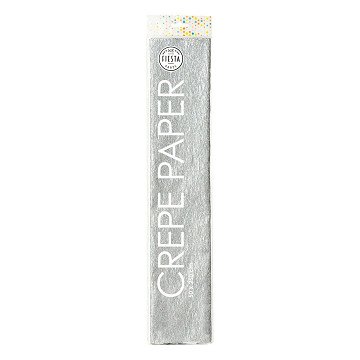 Crepe paper silver, 50x250cm