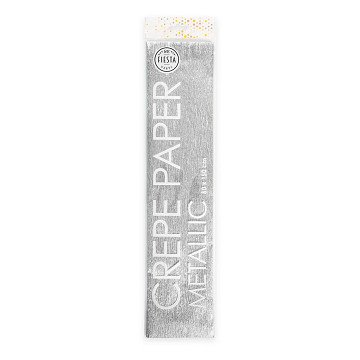 Metallic Crepe Paper Silver, 50x150cm