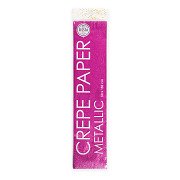Metallic Crepepapier Roze, 50x150cm