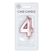 Cake Candle 6cm Metallic Rose Gold no. 4