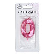 Cake Candle 6cm Metallic Light Pink no. 0