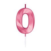 Cake Candle 6cm Metallic Light Pink no. 0