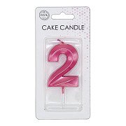 Cake Candle 6cm Metallic Light Pink no. 2