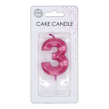Cake Candle 6cm Metallic Light Pink no. 3