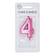 Cake Candle 6cm Metallic Light Pink no. 4