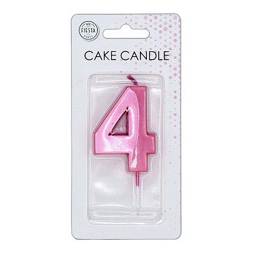 Cake Candle 6cm Metallic Light Pink no. 4