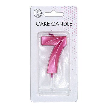 Cake Candle 6cm Metallic Light Pink no. 7