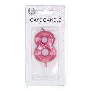 Cake Candle 6cm Metallic Light Pink no. 8