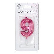 Cake Candle 6cm Metallic Light Pink no. 9