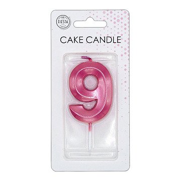 Cake Candle 6cm Metallic Light Pink no. 9
