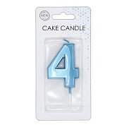 Cake Candle 6cm Metallic Light Blue no. 4