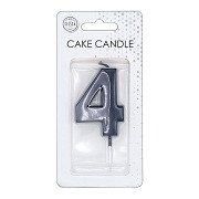 Cake Candle 6cm Metallic Black no. 4