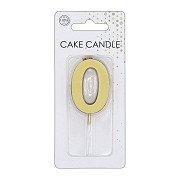 Cake Candle 4.5cm Metallic Gold no. 0