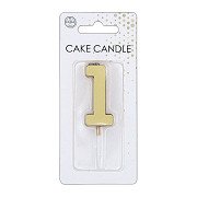 Cake Candle 4.5cm Metallic Gold no. 1