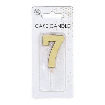Kuchenkerze 4,5 cm, Metallic-Gold Nr. 7