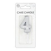 Cake Candle 4.5cm Metallic Silver no. 4