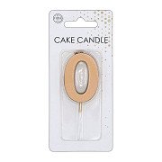 Cake Candle 4.5cm Metallic Rose Gold no. 0