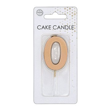 Taartkaars 4,5cm Metallic Rose Goud no. 0