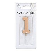 Cake Candle 4.5cm Metallic Rose Gold no. 1