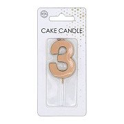 Cake Candle 4.5cm Metallic Rose Gold no. 3