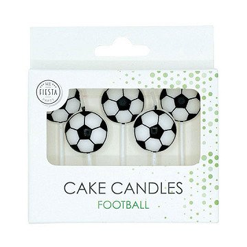 Cake candles 2.4cm Football - 5 pcs.