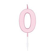Cake candle 4.5cm Pastel Pink no. 0