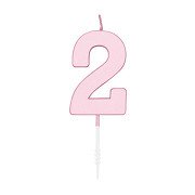 Cake candle 4.5cm Pastel Pink no. 2