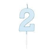Kuchenkerze 4,5 cm Pastellblau Nr. 2