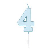 Kuchenkerze 4,5 cm Pastellblau Nr. 4