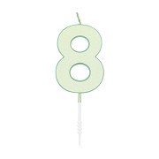 Cake candle 4.5cm Pastel Mint no. 8