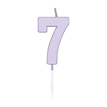 Cake candle 4.5cm Pastel Lilac no. 7