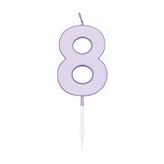 Cake candle 4.5cm Pastel Lilac no. 8