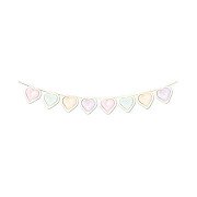 Papieren Guirlande Watercolors Hearts - 2m