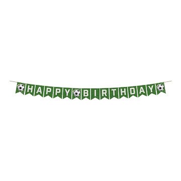 Papieren Vlaggenlijn Happy Birthday Voetbal - 6m