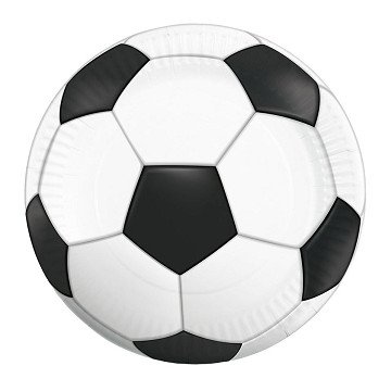 Papieren Borden 23cm Voetbal - 8st.