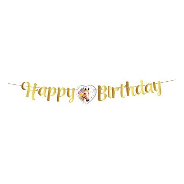 Vlaggenlijn Happy Birthday Paarden - 2m
