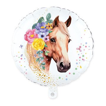 Folieballon 18 Inch Rond Paarden
